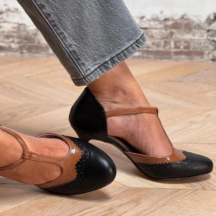Gislaug | Tidløse T-rem pumps i retrostil