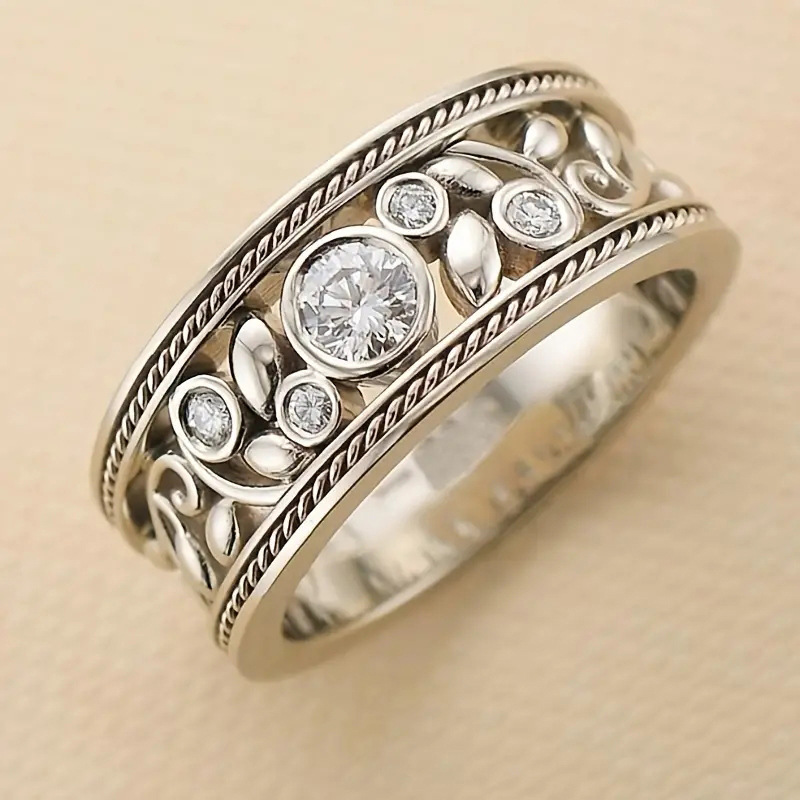 Fiona – Vintage Sølv & Zirkonia Ring
