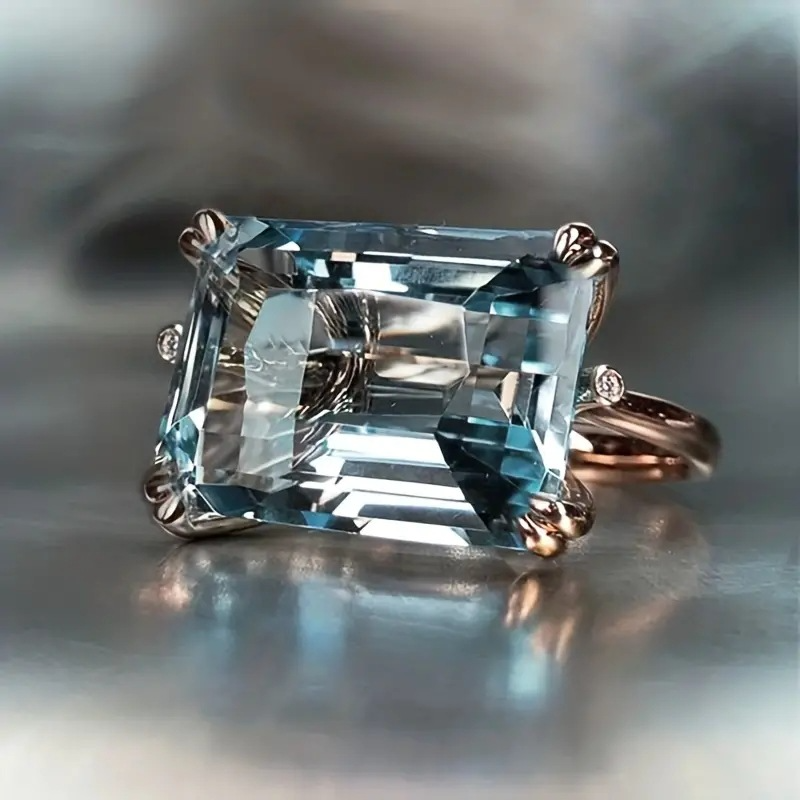 Aubrielle – Vintage Blå Zirkonia Ring