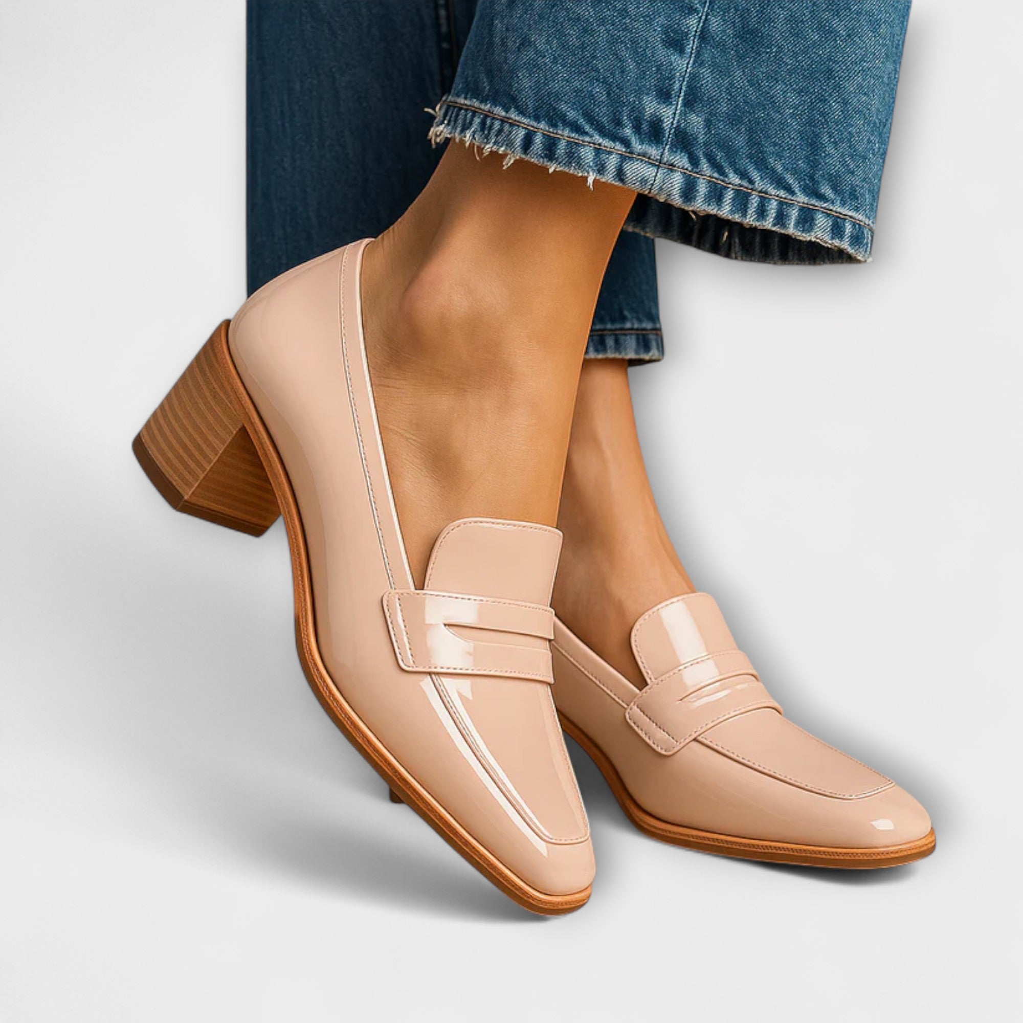 Elaine - Glinsende Loafers