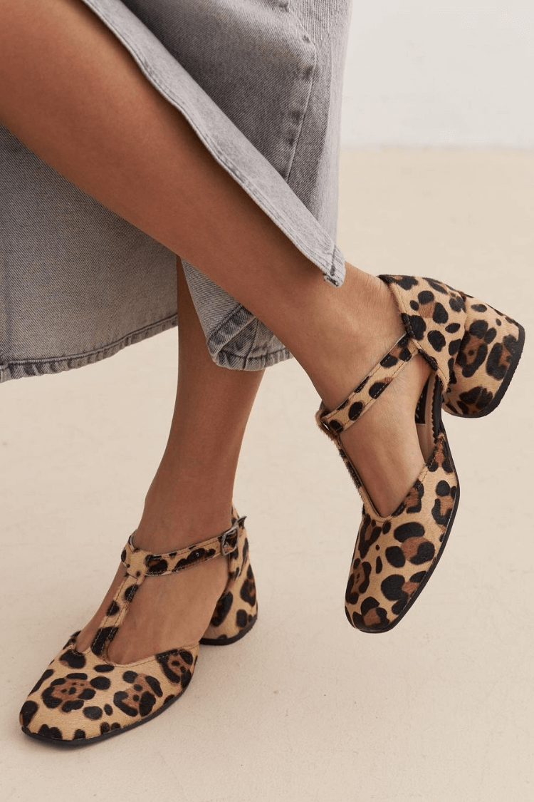 MIRA | SCARPE T-STRAP ANIMALIER