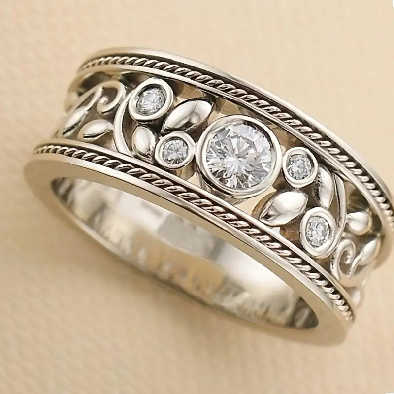 Fiona – Vintage Sølv & Zirkonia Ring