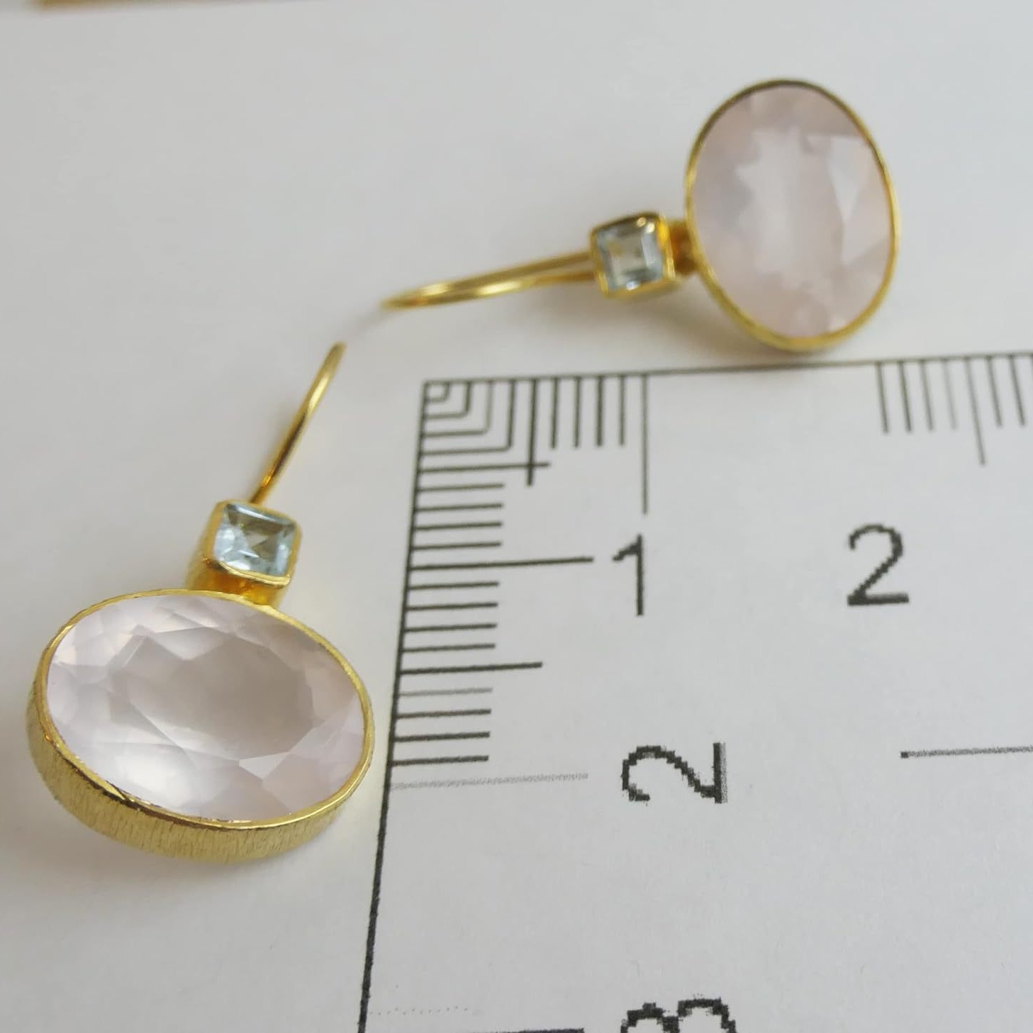 Korall – Vintage Grønn Krystall Gyldne Øredobber