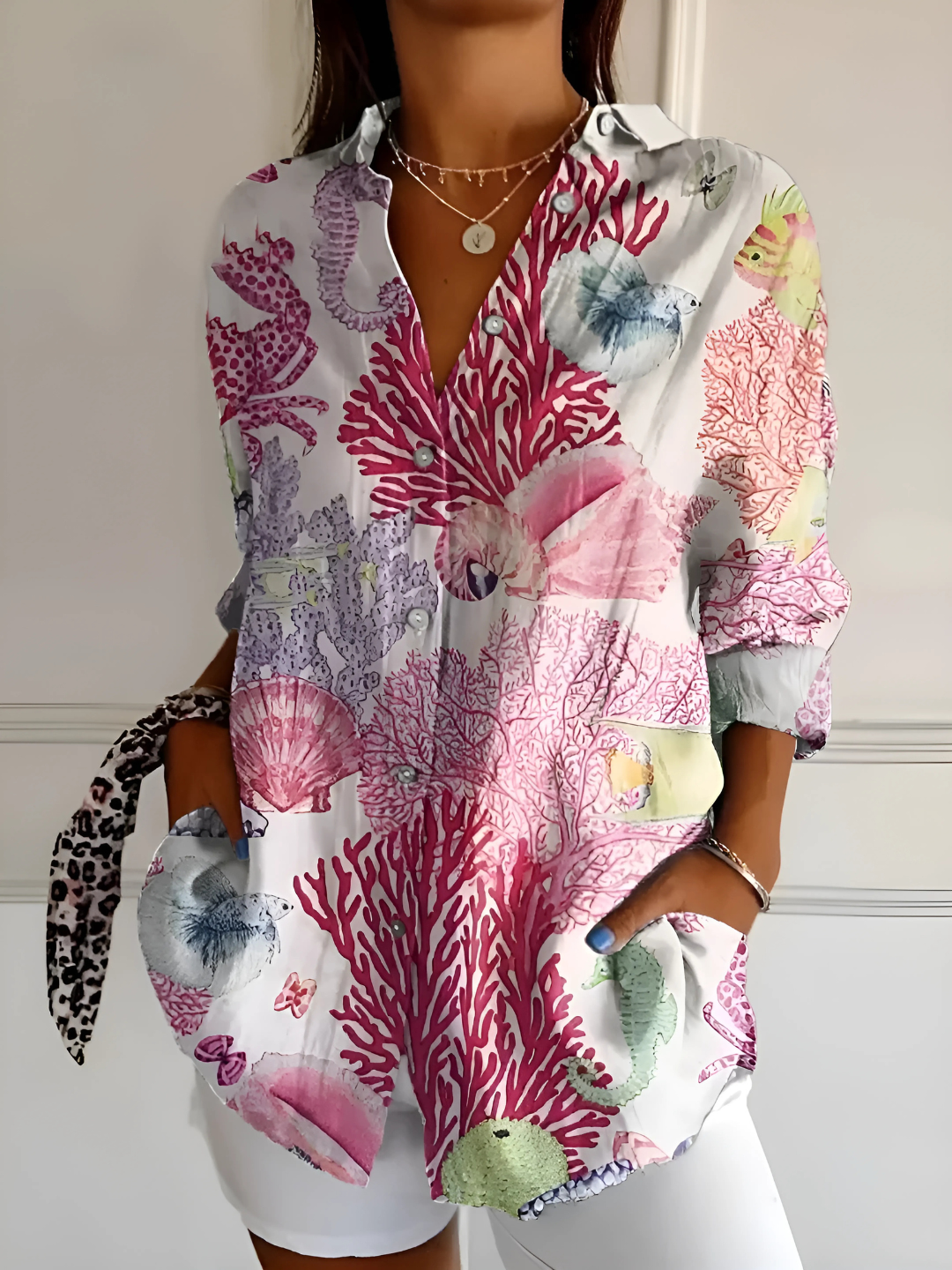 Viana | Blomstrende Bølgebluse