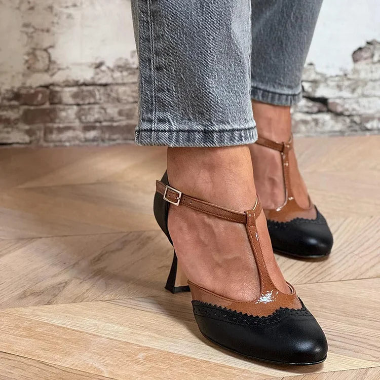 Gislaug | Tidløse T-rem pumps i retrostil