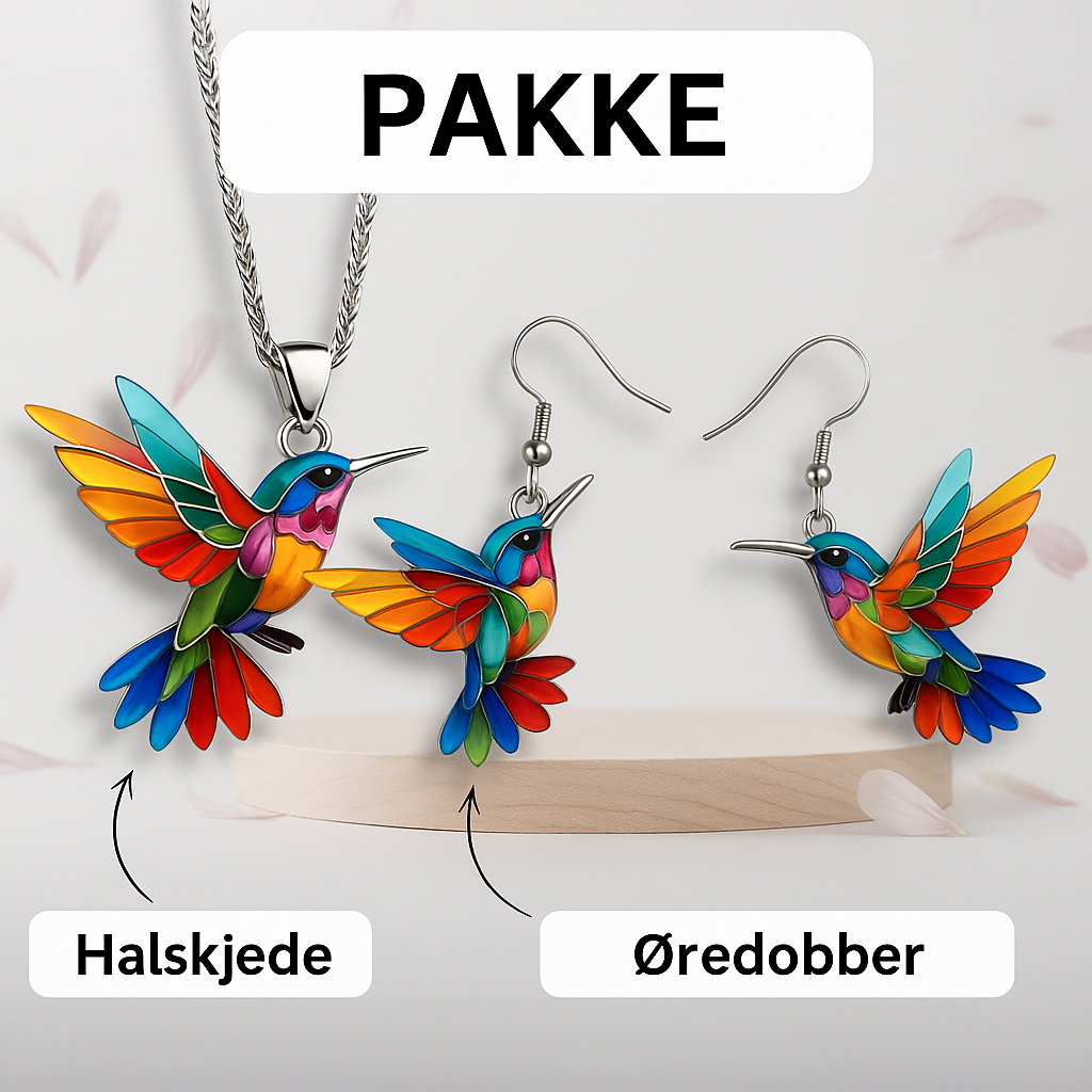 Mira | Elegant halskjede med kolibri