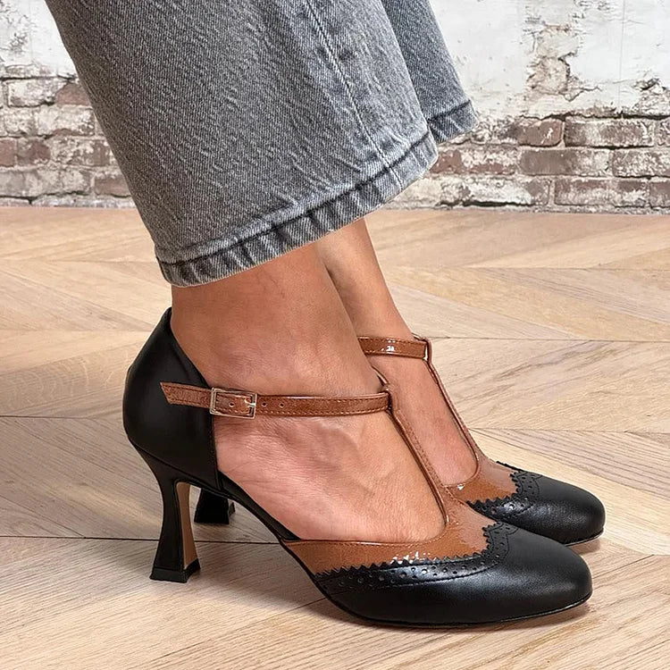 Gislaug | Tidløse T-rem pumps i retrostil