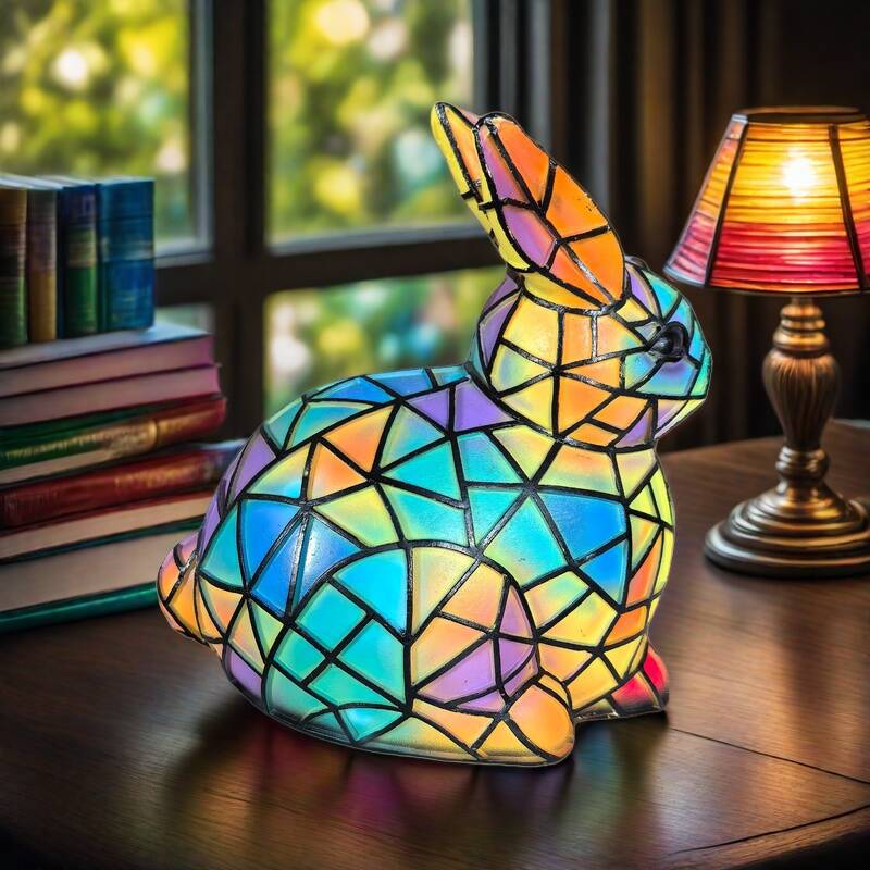 Clochette | Lampe kanin i farget glass Magisk