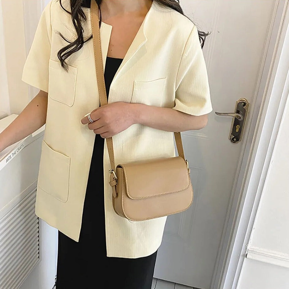 Eldborg | Elegant skulderveske i dempet nude-tone