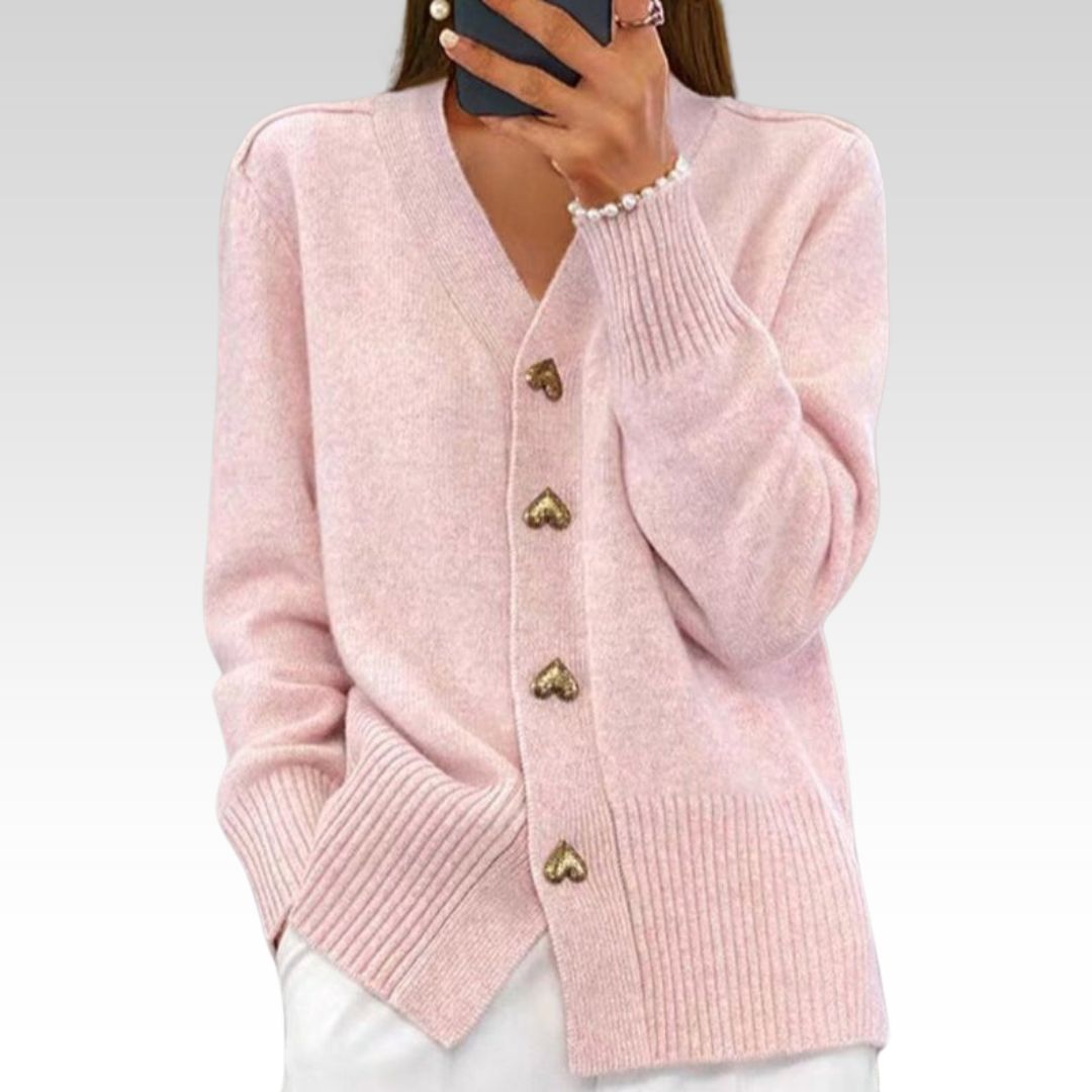 Mira | Elegant cardigan med hjerteknapper