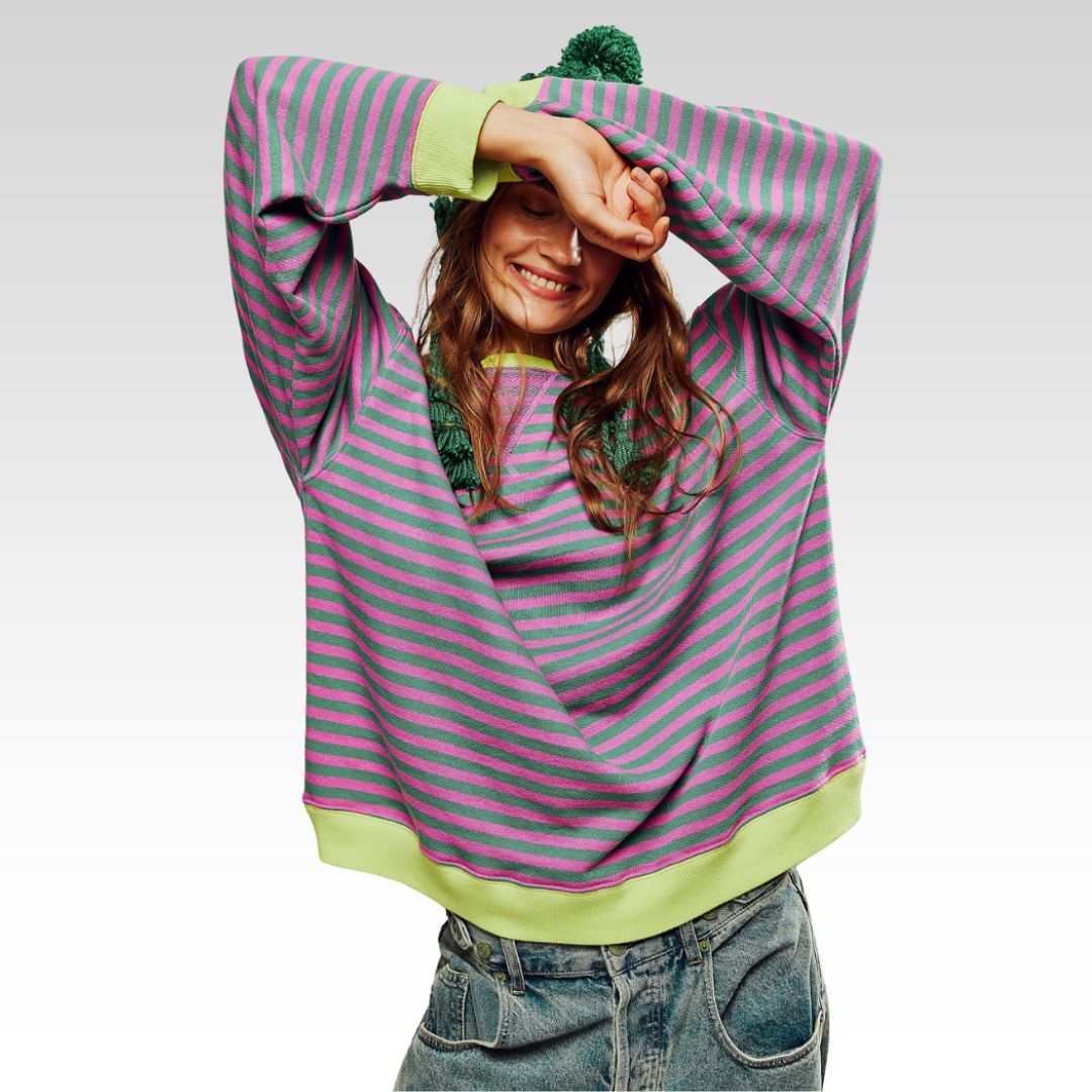 Mira | Stripete Oversize-Genser