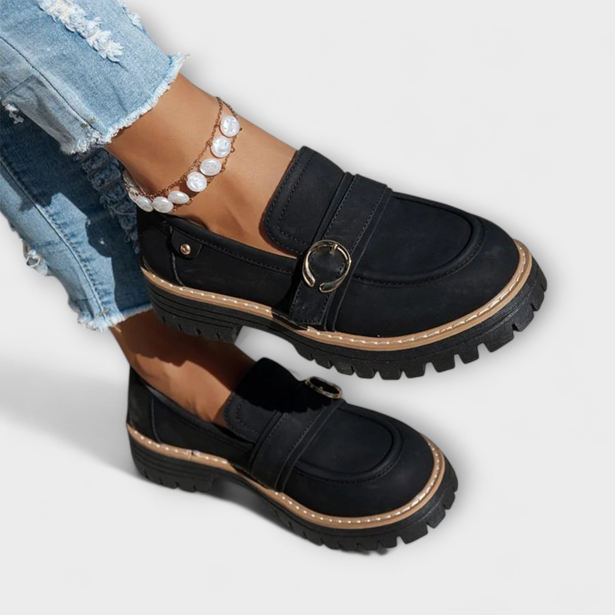 Lora – Casual Loafers med Rund Tå