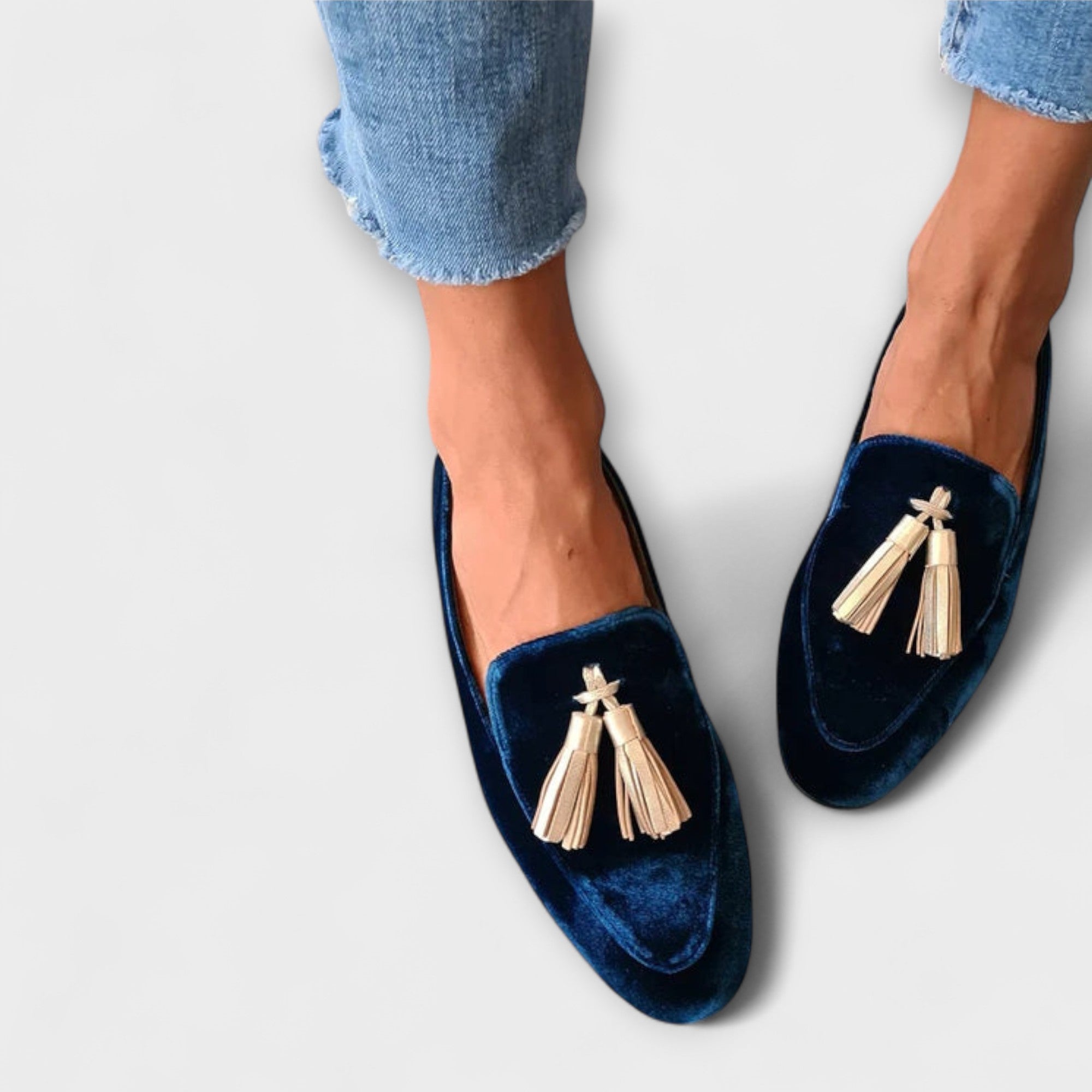 Quinnlyn – Vintage-inspirerte Loafers med Frynser
