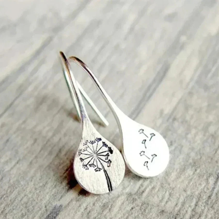 Paloma – Sølv Løvetannblad Øredobber