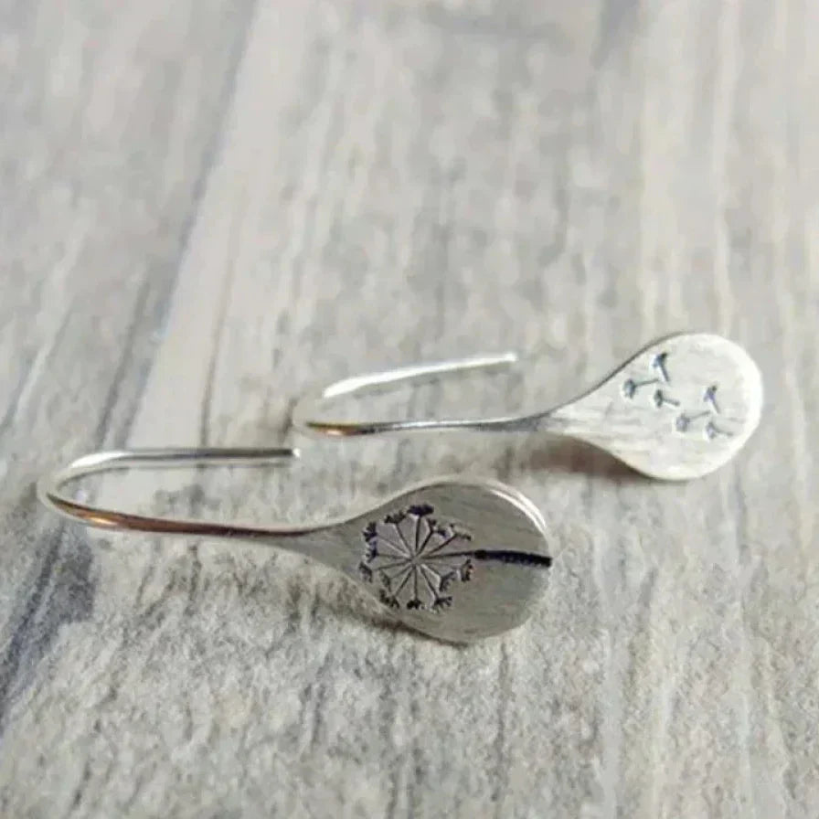 Paloma – Sølv Løvetannblad Øredobber