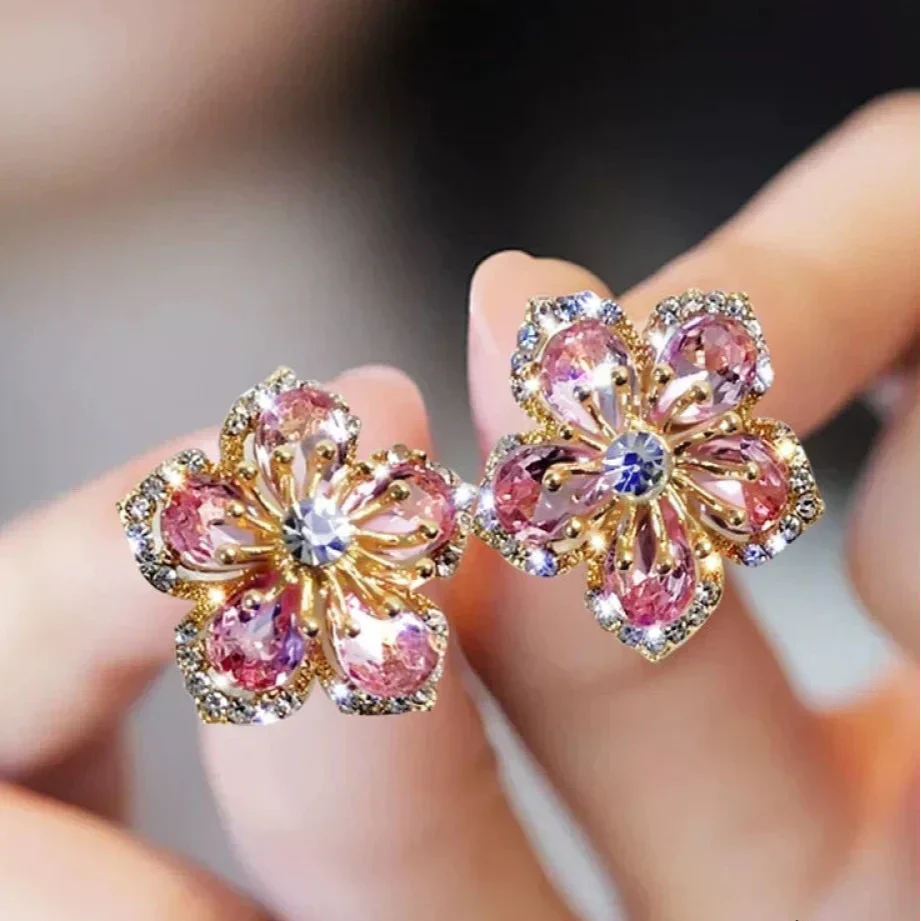 Hazel– 925 Sølv Blomster Øredobber