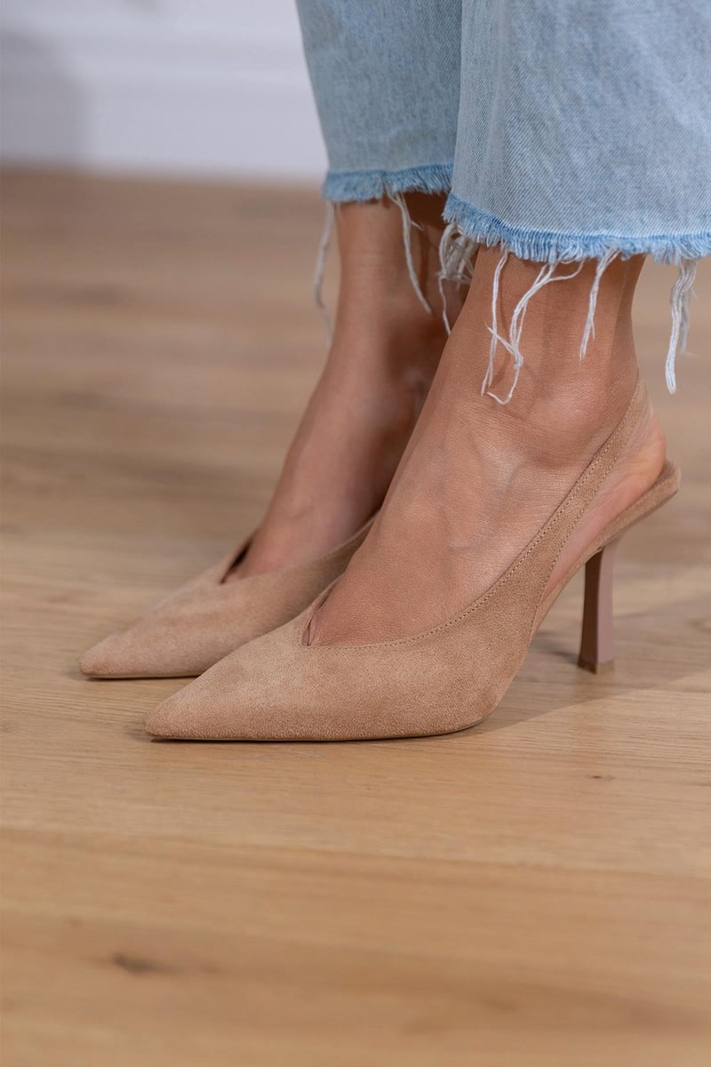 MIRA | Elegante Hæl Sko Slingback for et Chic Utseende