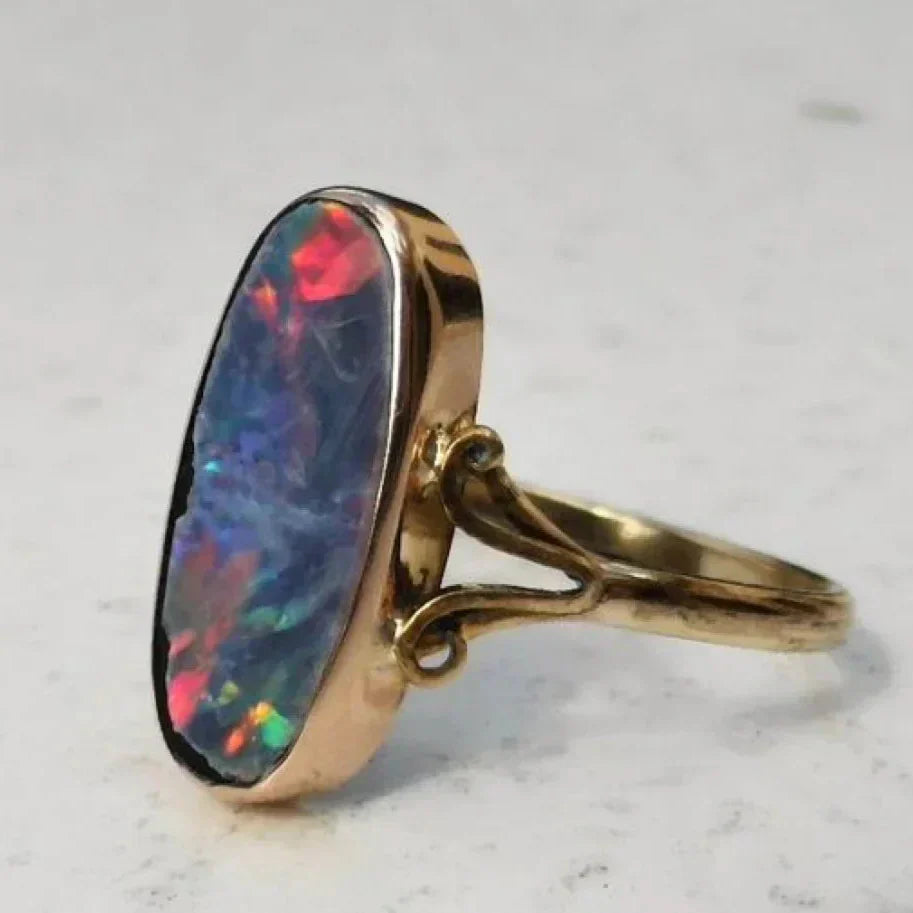 Keira - Vintage Fargerik Opalring