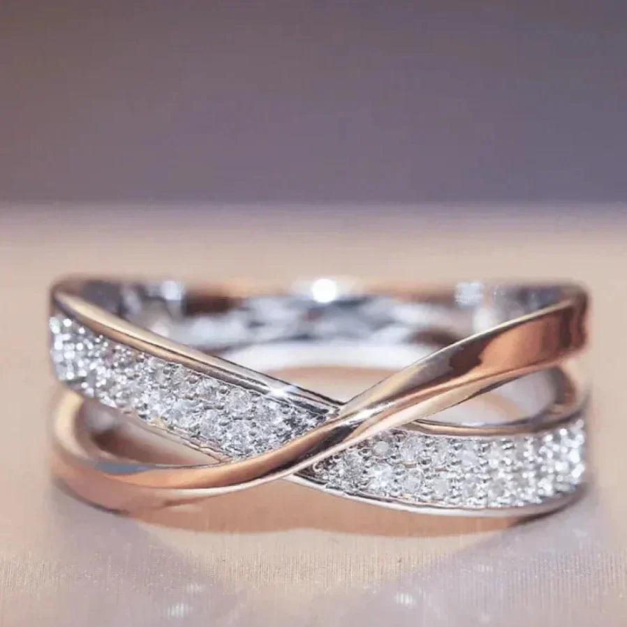 Grace – Vintage Gullvevd Zirkonia Sølvring