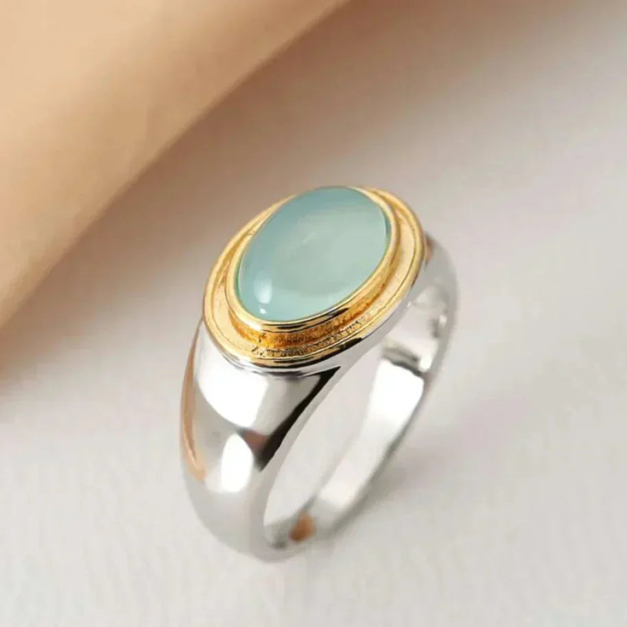 Livia – Vintage Grønn Månestensring