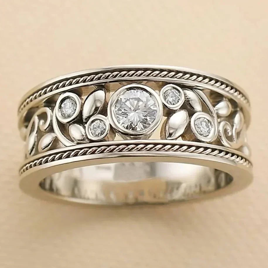 Fiona – Vintage Sølv & Zirkonia Ring