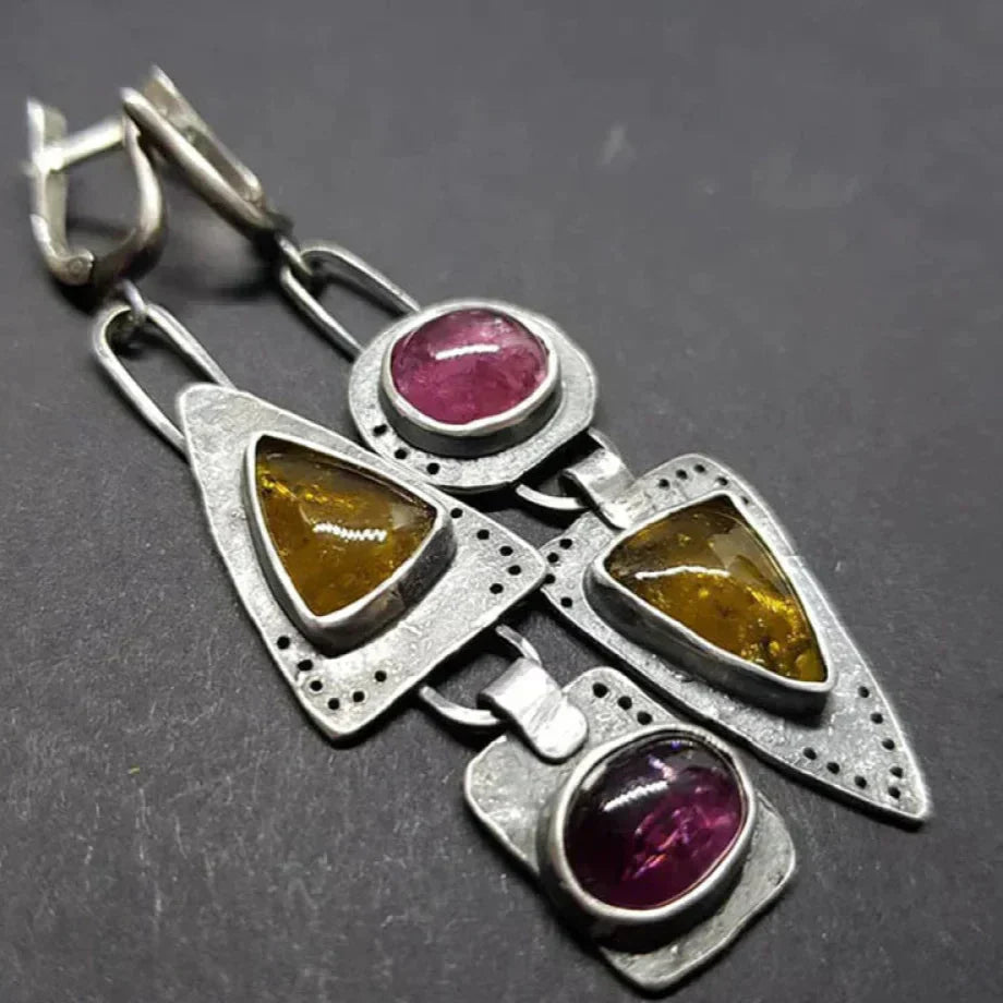 Sabrina – Vintage Triangulære Geometriske Øredobber