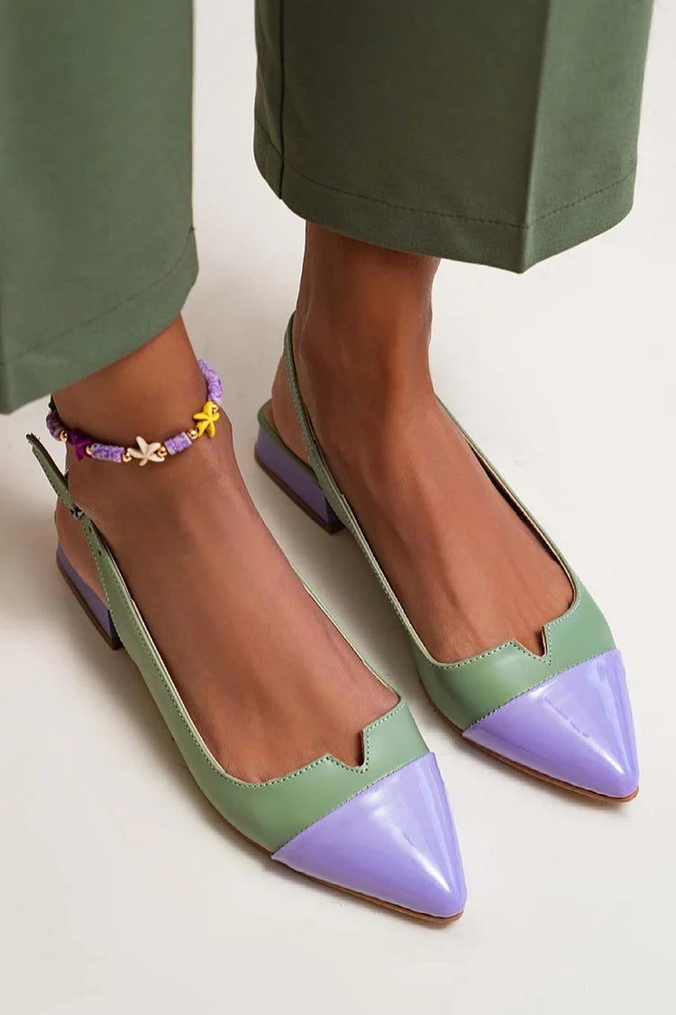 Mira | Elegante ballerinasko med spiss og bicolore detaljer for en raffinert stil