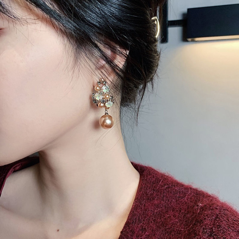 Dakota - Elegante Blomst Perle Øredobber