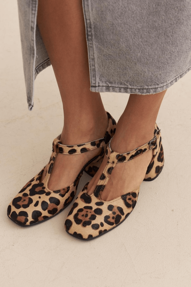 MIRA | SCARPE T-STRAP ANIMALIER
