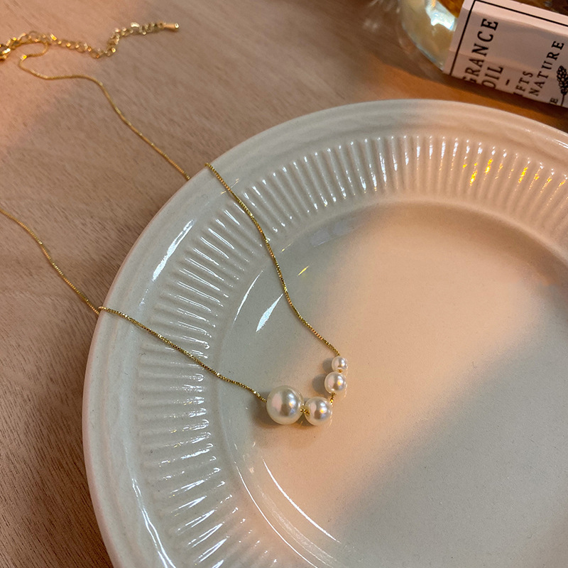 Annalise - Gull Ferskvannsperle Smykke