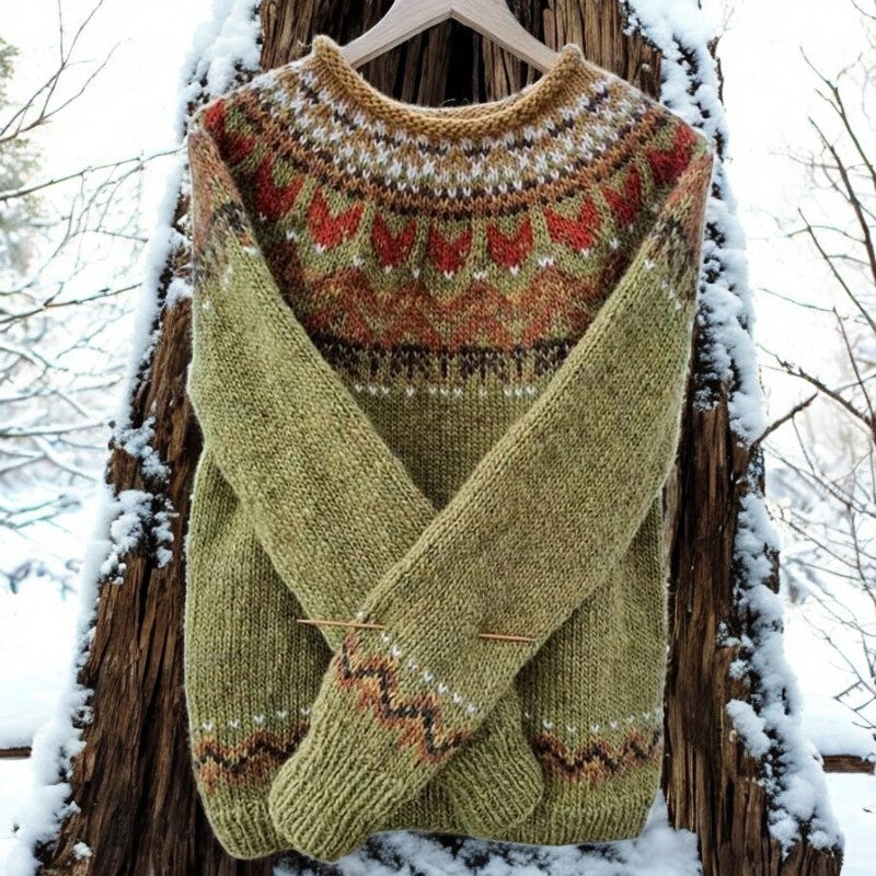 Bertha | Vintage jacquard genser