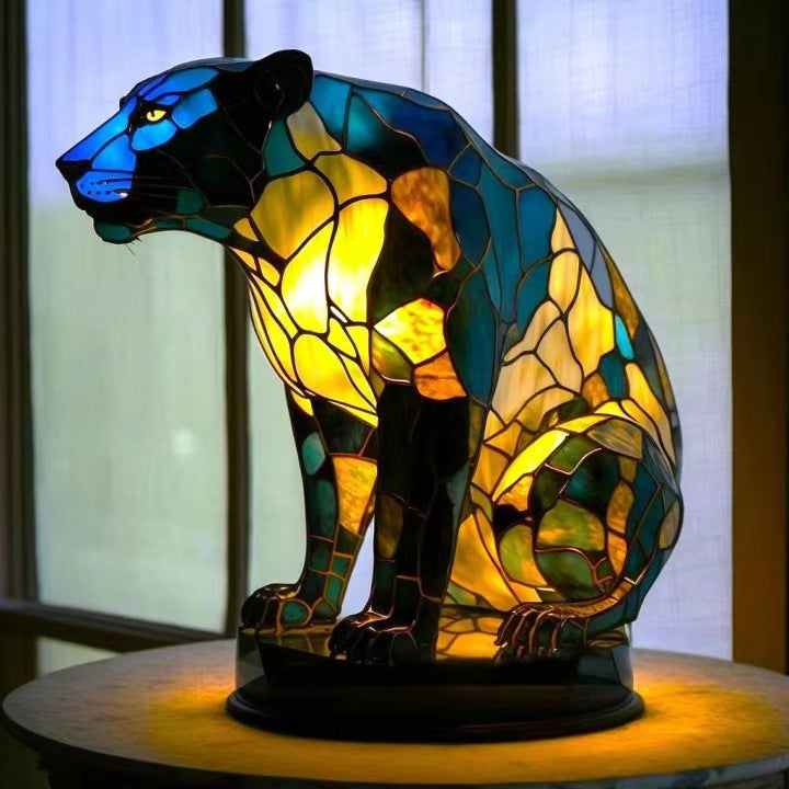 Fauve | Lampe panter Magisk i farget glass