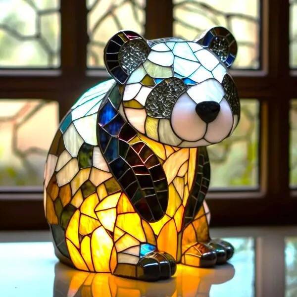Pandaou | Lampada panda Magisk i farget glass