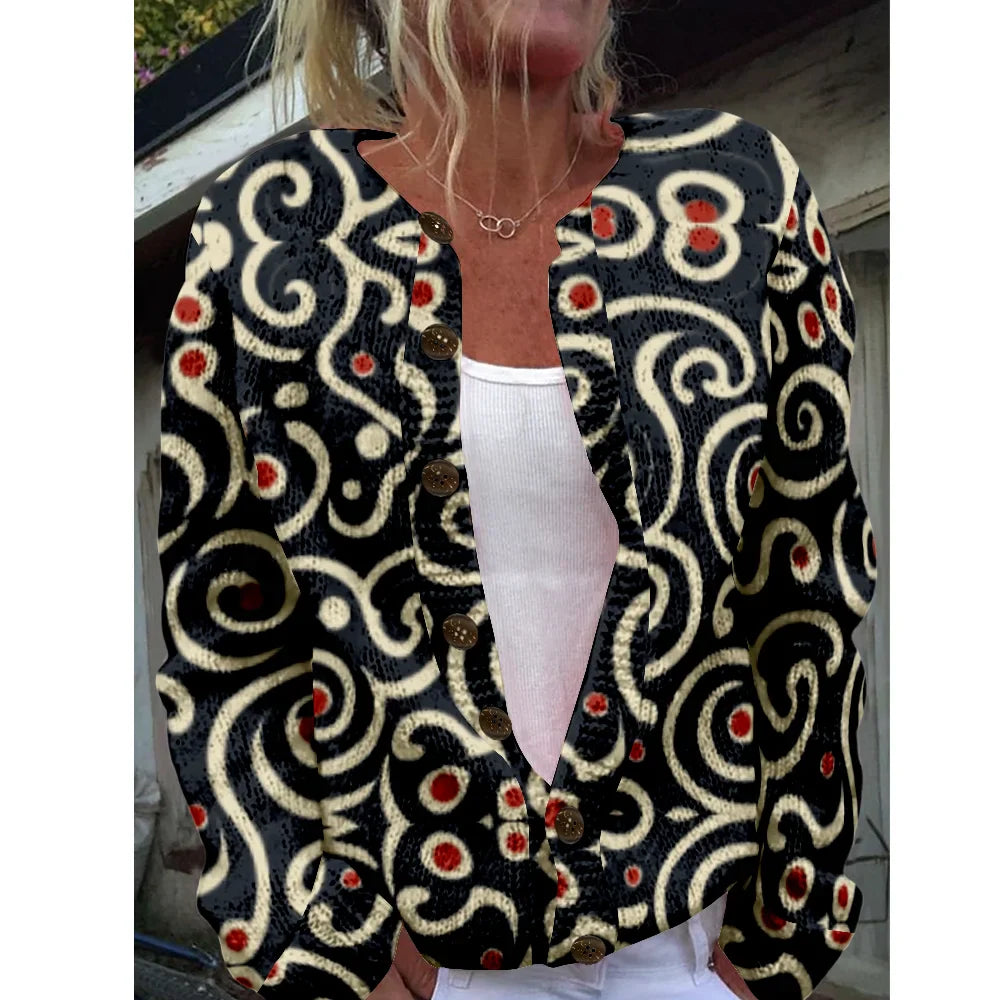 Gaby | Chic vest med print