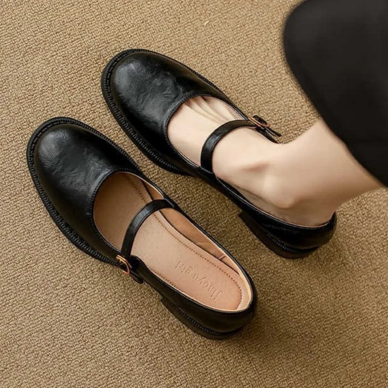 Sarah&Kate™| Klassisk Komfort Mary Janes Laget Av Lær