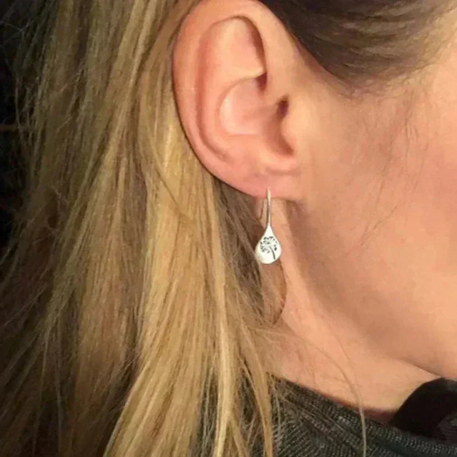 Paloma – Sølv Løvetannblad Øredobber