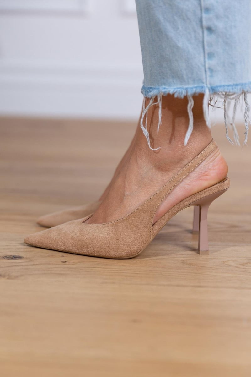 MIRA | Elegante Hæl Sko Slingback for et Chic Utseende