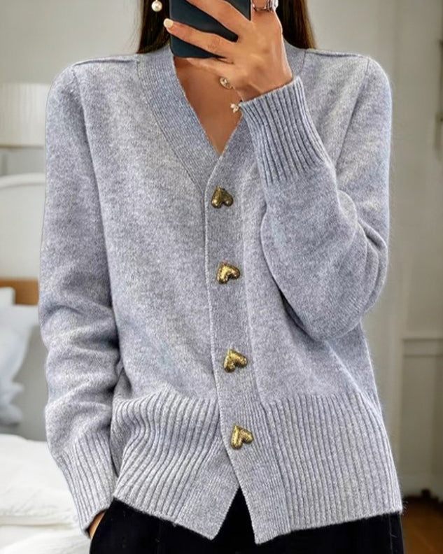 Mira | Elegant cardigan med hjerteknapper