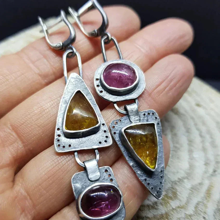 Sabrina – Vintage Triangulære Geometriske Øredobber